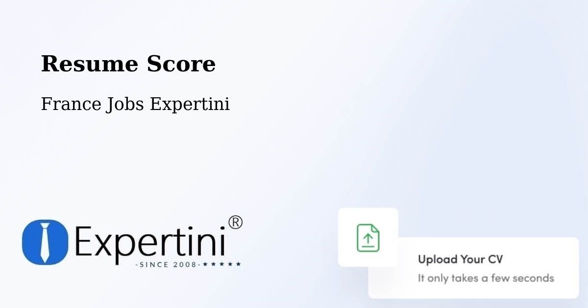 Resume Score & Job Description Match Tool – Cotignac - France Jobs Expertini